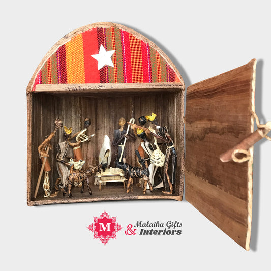 Banana fiber Nativity Scene set, Christmas Gift, Sacred birth