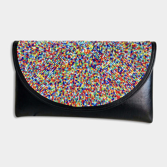 Beaded Women's Leather Purse