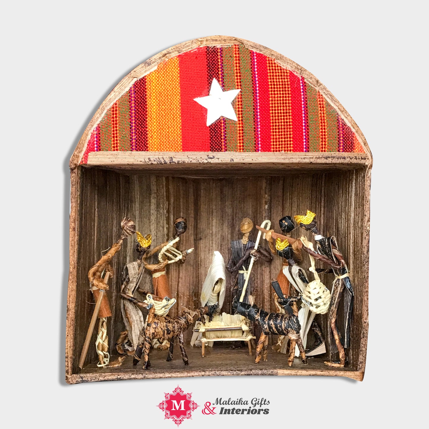Banana fiber Nativity Scene set, Christmas Gift, Sacred birth