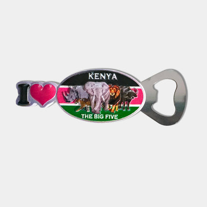 Kenya Themed Bottle Opener and Fridge Magnets